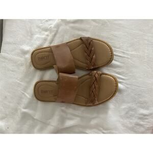 BORN Women Cherita Braided Strap Leather Slide Flat Sandal US 8